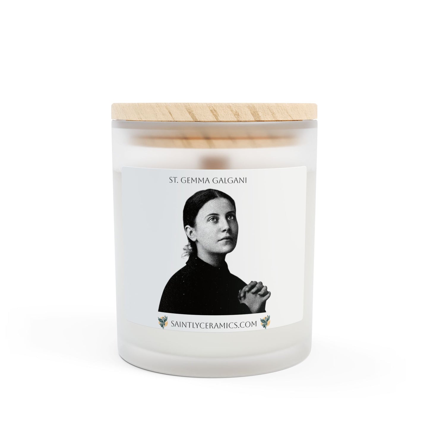 Saint Gemma Galgani Candle – 11oz Coconut Soy Wax with Wooden Wick