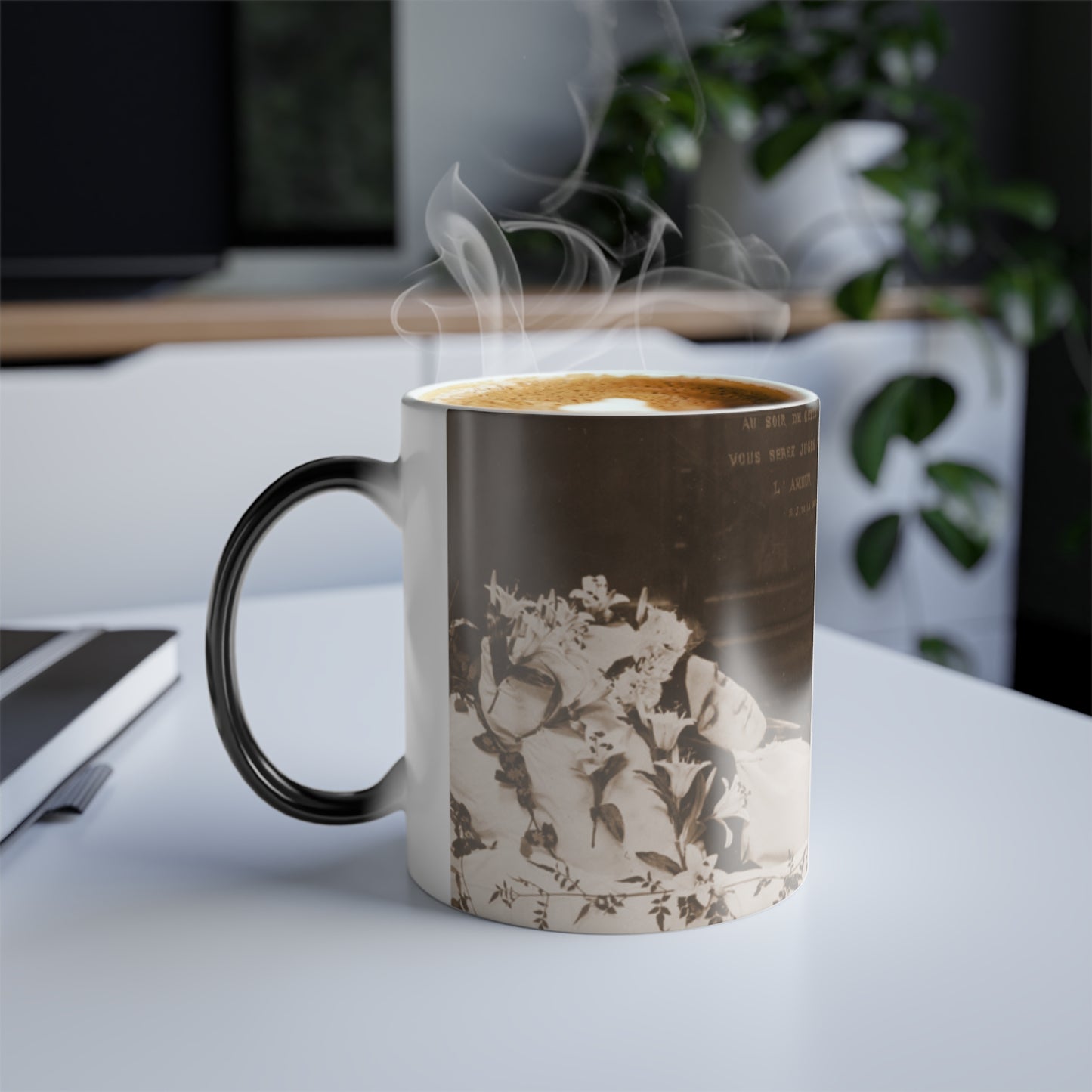 Experience a touch of mysticism with our St. Therese of Lisieux Mystic Mug. This color-changing mug features an image of the beloved saint and changes color with hot liquids. Perfect for Catholic coffee lovers, add a spiritual touch to your morning routine.